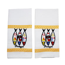 Load image into Gallery viewer, 100% Cotton Embroidered Portuguese Sardine Decorative Kitchen Dish Towel - Set of 2
