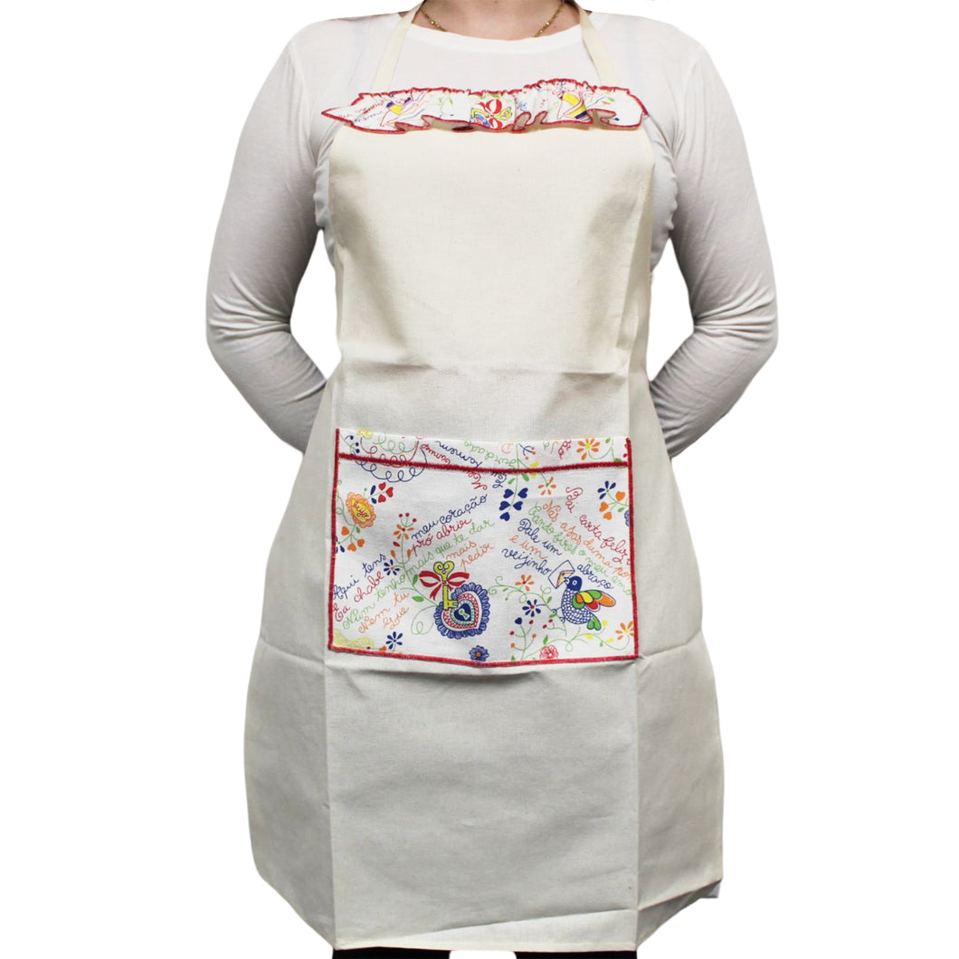 100% Cotton Namorados with Ruffles Apron