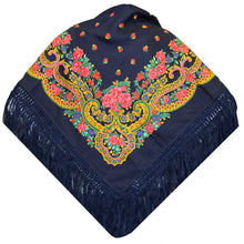 Load image into Gallery viewer, Portuguese Folklore Regional Head Scarf Shawl With Fringe
