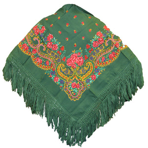 Portuguese Folklore Regional Half Head Viana Scarf Shawl With Fringe