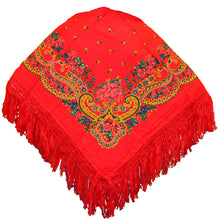 Load image into Gallery viewer, Portuguese Folklore Regional Head Scarf Shawl With Fringe
