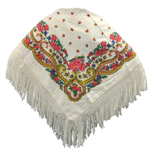 Load image into Gallery viewer, Portuguese Folklore Regional Head Scarf Shawl With Fringe
