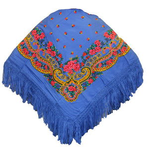 Portuguese Folklore Regional Half Head Viana Scarf Shawl With Fringe