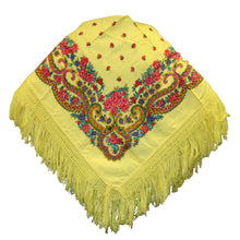 Load image into Gallery viewer, Portuguese Folklore Regional Head Scarf Shawl With Fringe
