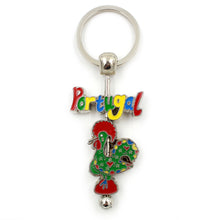 Load image into Gallery viewer, Traditional Portuguese Aluminum Good Luck Rooster Keychain
