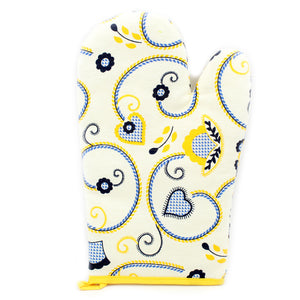 100% Cotton Oven Mitt and Pot Holder Set Made in Portugal - Various Colors