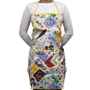 100% Cotton Portuguese Tiles Kitchen Apron