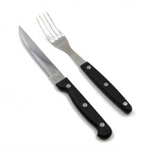 Load image into Gallery viewer, Grilo Kitchenware Stainless Steel Rodizio Steak Knife &amp; Fork Set
