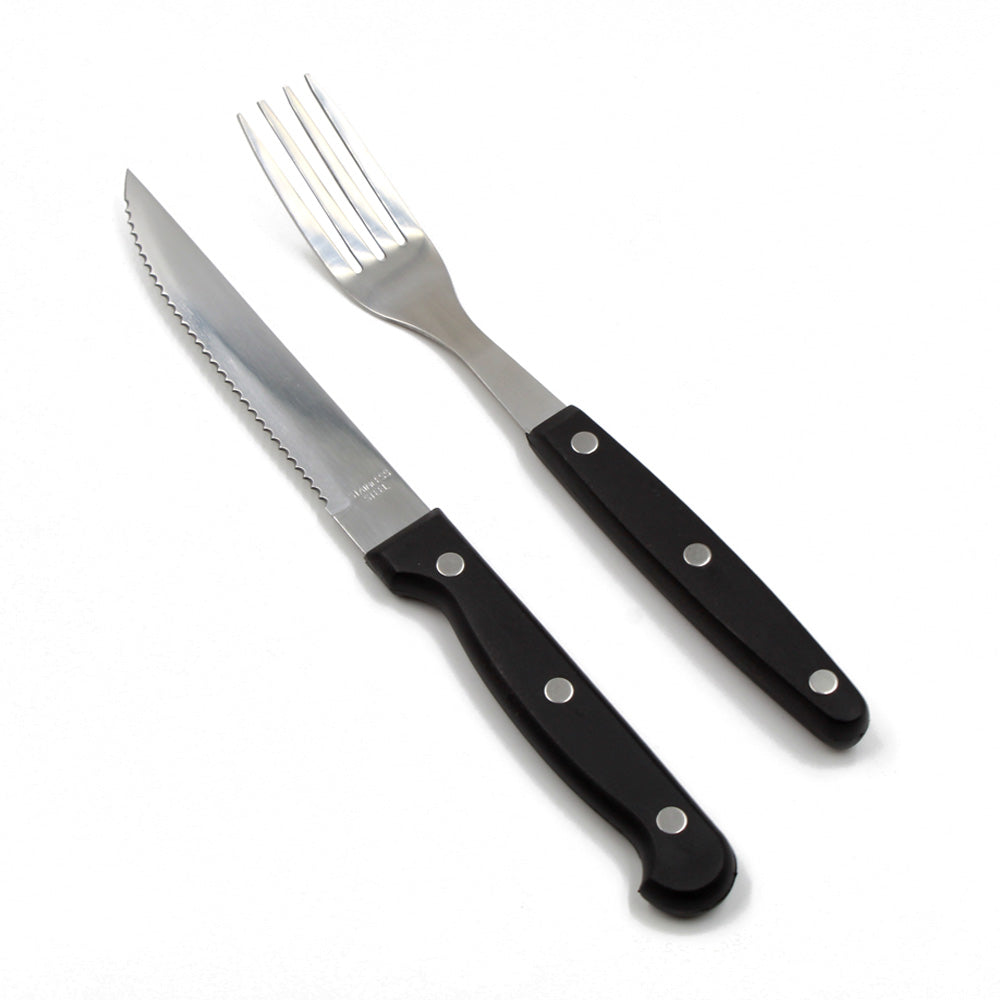 Grilo Kitchenware Stainless Steel Rodizio Steak Knife & Fork Set