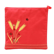 Load image into Gallery viewer, 100% Cotton Oven Mitt and Pot Holder Set With Embroidered Design
