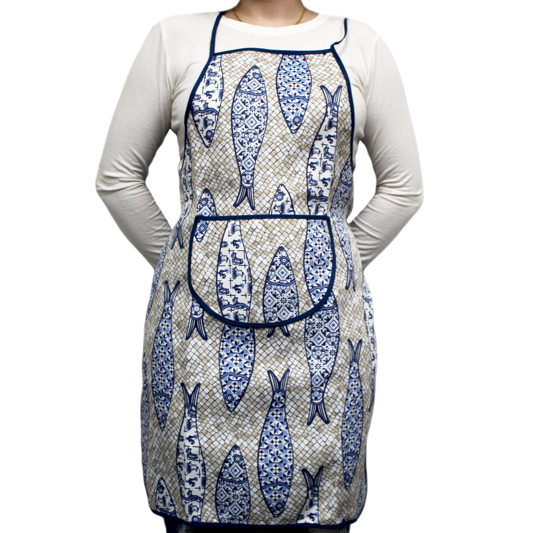 100% Cotton Cobblestone and Sardine Apron