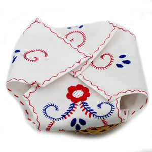 100% Cotton Viana's Hand Embroidered Bread Cover Basket  - Various Colors