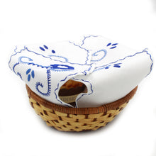 Load image into Gallery viewer, 100% Cotton Viana&#39;s Hand Embroidered Bread Cover Basket  - Various Colors
