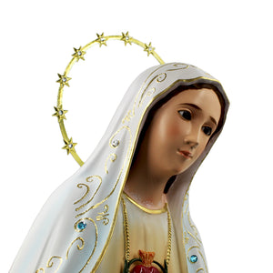 32" Hand-Painted Immaculate Sacred Heart of Mary Religious Statue