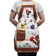 Load image into Gallery viewer, 100% Cotton Traditional Portuguese Rooster Kitchen Apron - Various Colors
