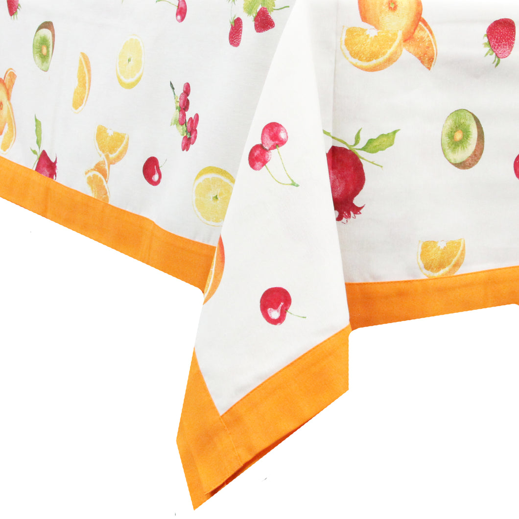 60% Cotton 40% Polyester Casas do Senhor Vitamina Orange Made in Portugal Tablecloth