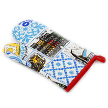 Load image into Gallery viewer, 100% Cotton Porto City Themed Oven Mitts Set of 2 - Various Colors
