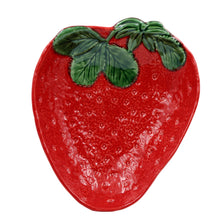 Load image into Gallery viewer, Faiobidos Hand-Painted Ceramic Strawberry Serving Platter
