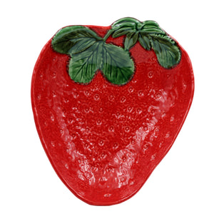 Faiobidos Hand-Painted Ceramic Strawberry Serving Platter