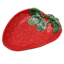 Load image into Gallery viewer, Faiobidos Hand-Painted Ceramic Strawberry Serving Platter
