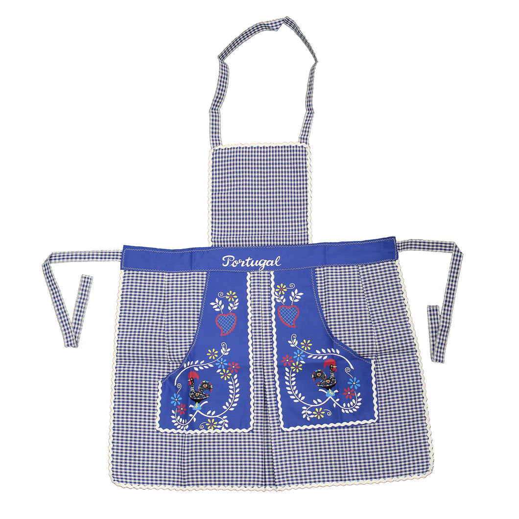 100% Cotton Traditional Portuguese Rooster Kitchen Apron - Various Colors