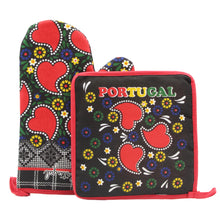 Load image into Gallery viewer, 100% Cotton Good Luck Red Rooster Oven Mitt and Pot Holder
