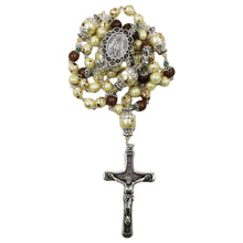 Load image into Gallery viewer, Handmade in Portugal Cream Pearl Beads Our Lady of Fatima Rosary
