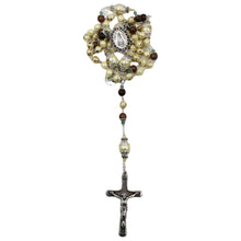 Load image into Gallery viewer, Handmade in Portugal Cream Pearl Beads Our Lady of Fatima Rosary
