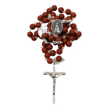 Load image into Gallery viewer, Our Lady of Fatima Handmade Scented Rose Petal Rosary Beads
