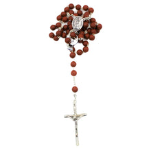 Load image into Gallery viewer, Our Lady of Fatima Handmade Scented Rose Petal Rosary Beads
