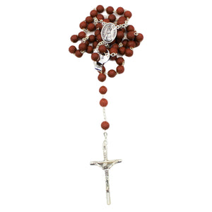 Our Lady of Fatima Handmade Scented Rose Petal Rosary Beads