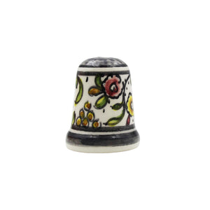 Coimbra Ceramics Hand-painted Decorative Thimble XVII Cent Recreation #247-1