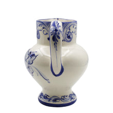 Load image into Gallery viewer, Hand-Painted Portuguese Ceramic Small Blue Floral Jug Pitcher
