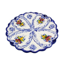 Load image into Gallery viewer, Hand-Painted Traditional Portuguese Ceramic Floral Decorative Wall Hanging Plate
