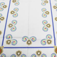 Load image into Gallery viewer, 100% Cotton Blue Good Luck Rooster Made in Portugal Tablecloth
