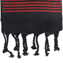 Load image into Gallery viewer, Portuguese Folklore Traditional Medium Black Red Bullfighter Sash with Fringe
