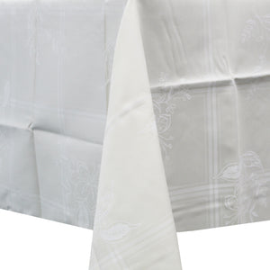 50% Cotton and Polyester White Bela Floral Made in Portugal Tablecloth