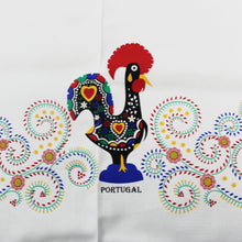 Load image into Gallery viewer, 100% Cotton Cream Traditional Rooster Galo de Barcelos Regional Made in Portugal Tablecloth
