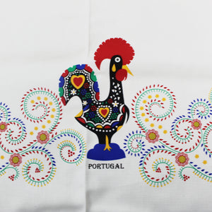 100% Cotton Cream Traditional Rooster Galo de Barcelos Regional Made in Portugal Tablecloth