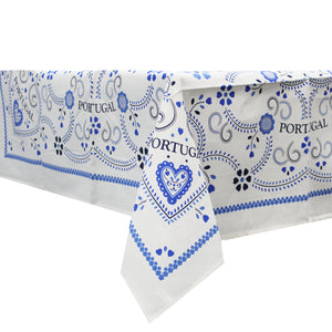 100% Cotton Viana Heart Made in Portugal Tablecloth