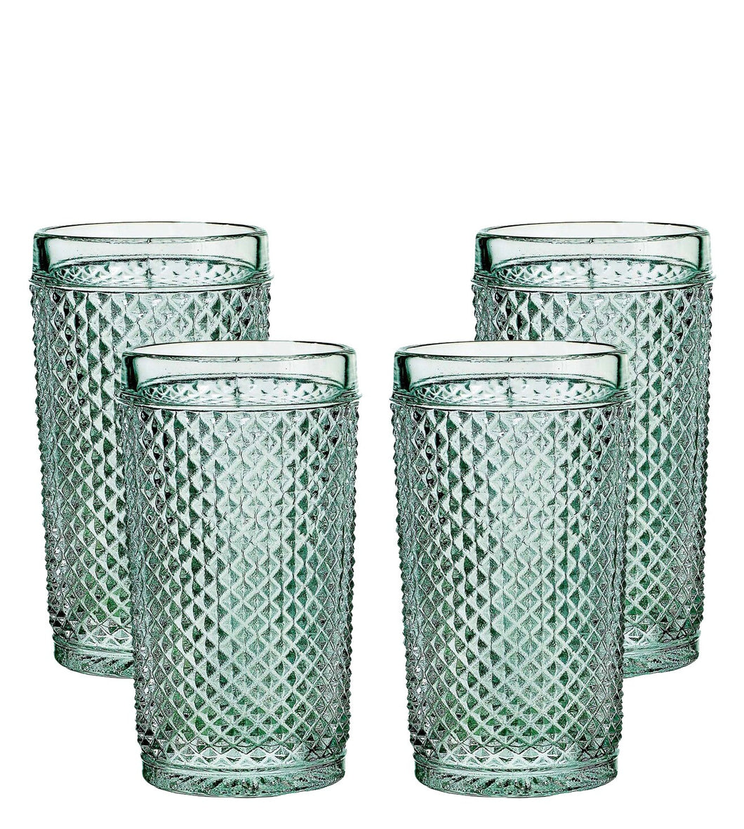 Vista Alegre Bicos Mint Green Highballs, Set of 4