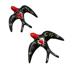 Load image into Gallery viewer, Portuguese Ceramic Hand-painted Wall Decorative Swallows - Set of 2
