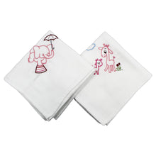 Load image into Gallery viewer, Portuguese Embroidered 2-Piece Cotton Baby Burp Cloth Set
