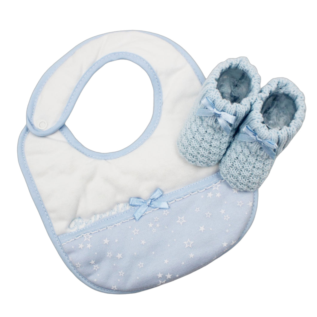 Portuguese Blue Baby Classic Snap Bib 