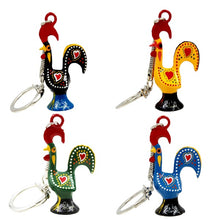 Load image into Gallery viewer, 2&quot; Traditional Portuguese Aluminum Good Luck Rooster Keychain
