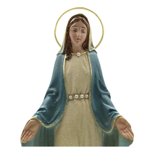 12" Hand-Painted Our Lady of Graces Religious Figurine Statue