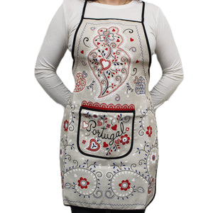 100% Cotton Portuguese Viana Heart Apron