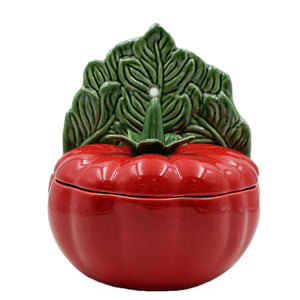 Faiobidos Hand-Painted Ceramic Tomato Salt Holder