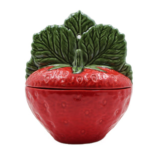 Faiobidos Hand-Painted Ceramic Strawberry Salt Holder