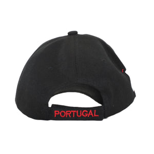 Black Soccer Cap with Embroidered Portuguese National Team